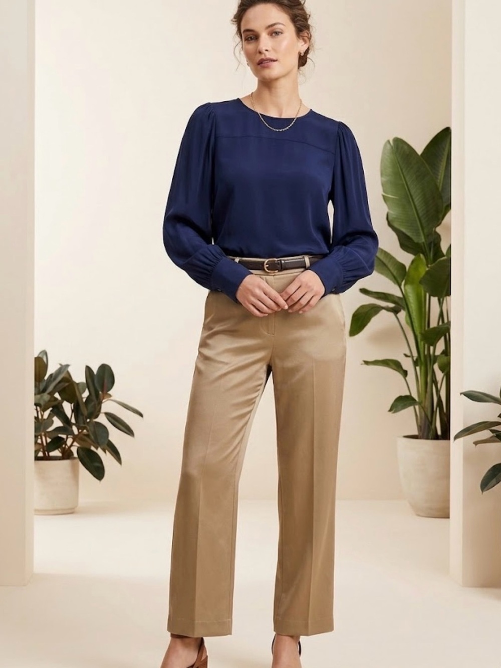 J Crew 100% Silk Washable Pleated Shoulders Drape Blouse Size 6